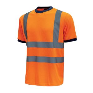 Maglietta ad alta visibilità U-power GLITTER Arancione Fluo