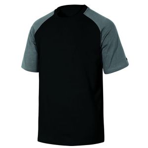 Maglietta da lavoro in cotone nera/grigia