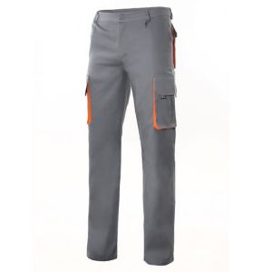 Pantaloni da Lavoro con Estivi Grigio e arancio