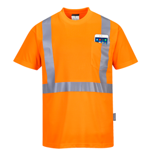 T-Shirt con taschino ad alta visibilità Portwest  - S190ORR4XL - Arancio