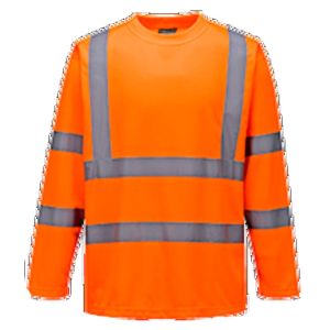 T-Shirt manica lunga ad alta visibilità Portwest  - S178ORRL - Arancio