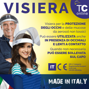 Visiera di protezione Covid-19 Certificata CE Made in Italy
