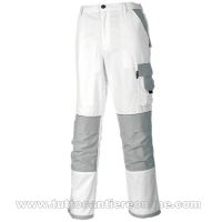 Pantalone Bianco da Lavoro Muratore Imbianchino Pittore Gessista Edile Uomo 